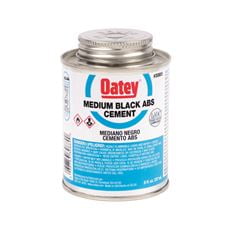 Abs Plastic Cement - OATEY ABS MEDIUM CEMENT, BLACK, 8 OZ.