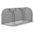 thumbnail image 2 of Outsunny 8 x 4ft Crop Cage with Two Zippered Doors and Storage Bag, Black, 2 of 9