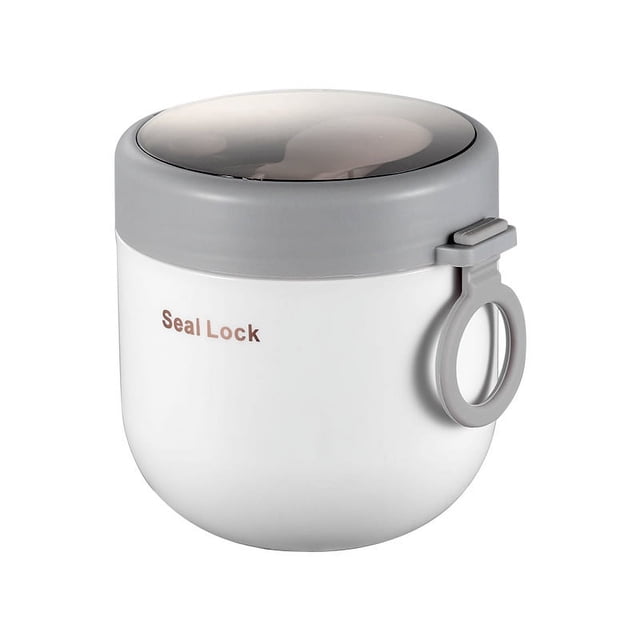 Taza de desayuno con aislamiento de acero inoxidable, taza de sopa de doble capa, taza de desayuno con leche y avena, taza práctica portátil