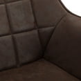 thumbnail image 3 of DUHOME Small Accent Armrest Desk Office Side Chair Dark Brown, 3 of 7