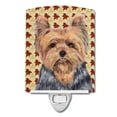 thumbnail image 1 of Carolines Treasures SC9228CNL Yorkie Fall Leaves Portrait Ceramic Night Light, 1 of 2