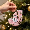 thumbnail image 4 of JeashCHAT Letter Snowman Christmas Ornaments, Christmas Initial Ornaments Winter Snowman Pendant Christmas Tree Hanging Decorations Xmas Gifts (J), 4 of 7
