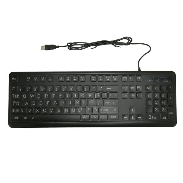 Large Print Keyboard, Plug And Play Large Bold Letters Ergonomic