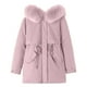 thumbnail image 1 of Chaquetas y abrigos casuales con capucha y manga larga para mujer, abrigo con bolsillo y cremallera, chaqueta larga de invierno de algodón con plumón y manga larga para mujer, 1 of 6