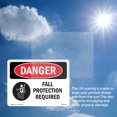 thumbnail image 6 of Fall Protection Required OSHA Danger Rigid Plastic Sign 18 Inch x 12 Inch - 5 Pack, 6 of 8