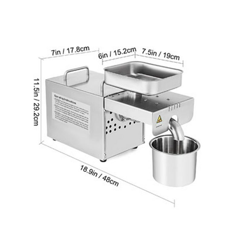 Domestic Expeller Table Top Oil Maker Machine, Capacity: 3-5 Kg/Hr, Size:  48 X 23 X 45 cm