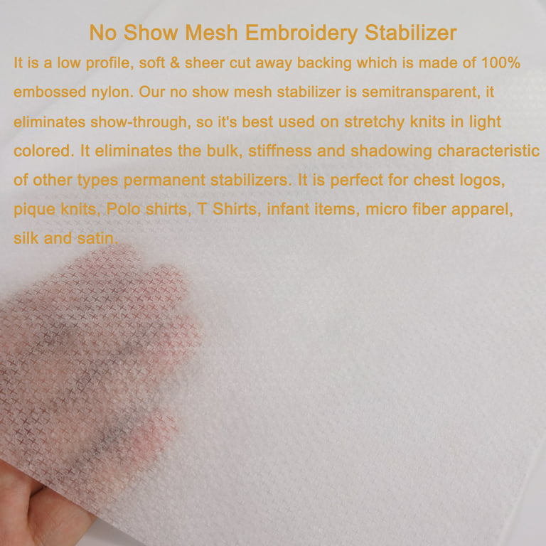 New brothread 1.8oz No Show Mesh Machine Embroidery Stabilizer