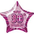 thumbnail image 1 of Unique Ballon en Aluminium Étoile Joyeux 30e Anniversaire, 1 of 1
