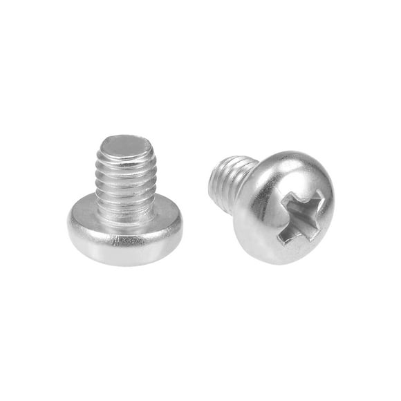 Unique Bargains M5 x 6mm Machine Screws Phillips Cross Pan Head Screw Fasteners Bolts 50Pcs