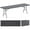 Grey, variant on Costway 8 ft Portable Folding Table with HDPE Tabletop Safe Lock Mechanism Carrying Handle White