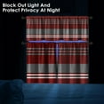 thumbnail image 5 of Red Grey Kitchen Curtains Stripes Window Curtains Valance and Tier Set, Geometric Art Rod Pocket Short Tier Curtain, Modern Abstract Small Cafe Curtains for Kitchen Decor, 5 of 6