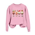 thumbnail image 4 of Fiaer Christmas Sweatshirts for Women Funny Graphic Crew Neck Xmas Tops Long Sleeve Plus Size Cozy Fall Pullover Pink M, 4 of 4