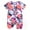 A Pink, variant on HAOTAGS Baby Romper Cotton Footless Pajamas with Zipper Printed Short Sleeve Jumpsuit for Boys and Girls White Size 3-6 Month
