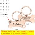 thumbnail image 1 of Collar personalizado, etiqueta de identificación de mascota, nombre de identificación de mascota grabado para gato, cachorro, etiqueta de perro, colgante, llavero, etiqueta de hueso, accesorios para mascotas, triangulación de envíos Tan Jianjun unisex, 1 of 2