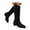 Z01 Black, variant on Gyexs Slouchy Boots for Women Knee High Mid Calf Boots Fashion Block Heel Warm Winter Boots Beige Size 6.5