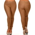 thumbnail image 3 of 12 Pc Lot Womens Plus Size Pants Jeggings Skinny Jeans Look Stretch Khaki Tan XL, 3 of 6