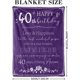 thumbnail image 3 of LHSHID 40th Birthday Gifts for Women Blanket Happy 40th Birthday Decorations Throw Blanket for Her Birthday Gifts for Wife Mom Men Cheers to 40 Years Gifts Purple 40"x50", 3 of 7