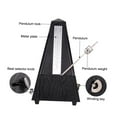 thumbnail image 3 of Yeacher Universal Pyramid Mechanical Metronome ABS Material for Guitar Violin Piano Bass Musical Instrument Practice Tool for Beginners, 3 of 8
