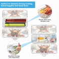thumbnail image 5 of Plastic Pencil Box Large Capacity Pencil Boxes Clear Boxes with Snap-Tight Lid Stylish Office Supplies Storage Organizer Box Cow Wearing Christmas Hat, 5 of 7