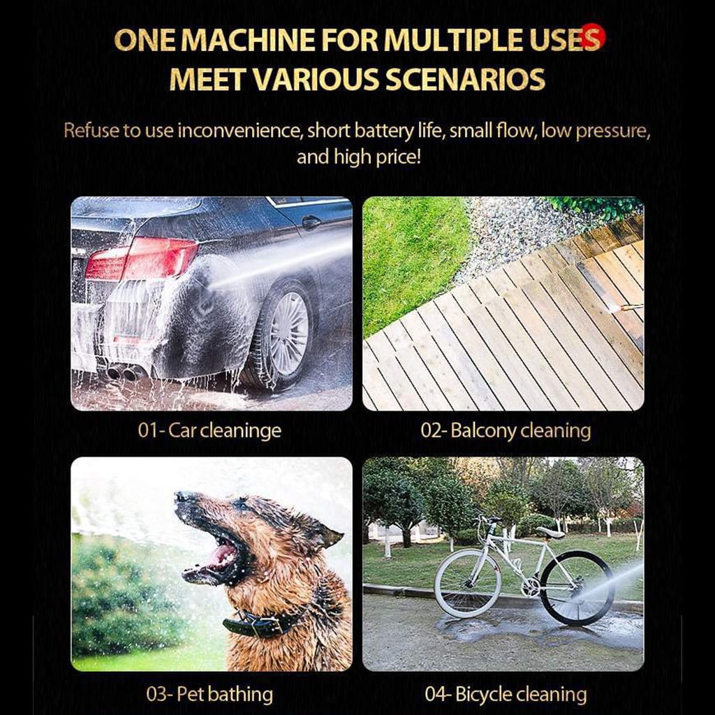 15000mAh 240W High Pressure Washer Cordless Clening Equipment for Car Washing Machine