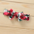 thumbnail image 5 of Ketyyh-chn99 Toddler Girl Clothes,Solid Color 3PCS Long Sleeves Ruffle Top+ Floral Pant +Floral Headband Red,100, 5 of 5