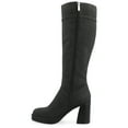 thumbnail image 3 of Journee Womens Letice Platform Square Toe Boots, 3 of 10