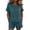 shorts set 54#Dark Blue, variant on Womens Shorts Set Casual 2 Piece Outfit Short Sleeve Round Neck Top and Shorts Solid Color Breathable Soft Blend Summer Clothing Sets