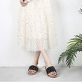 thumbnail image 3 of Womens Glitter Bling Fancy Slide Flat Low Wedge Sparkle Sandals Shoes, 3 of 7