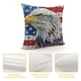 thumbnail image 4 of Orinice Eagle Flag Graphic Decorative Cushion Throw Pillow Cover for Home Couch Living Room Bed Sofa - 1PC Pillow Case 18x18in, 4 of 5