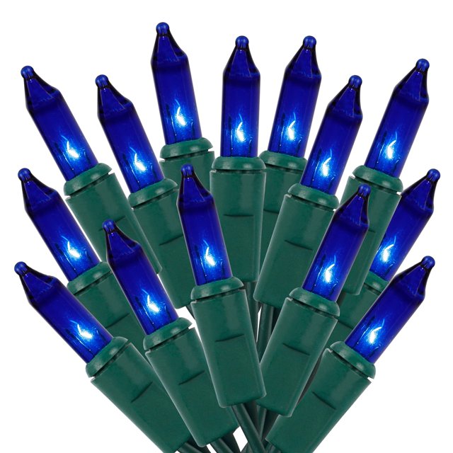 Luz de Cadena LJLNION 150 Mini Bombillas Azules Incandescentes 10m 120V