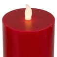 Northlight LED Flameless Flickering Wax Pillar Candles - 8" - Red - Set ...
