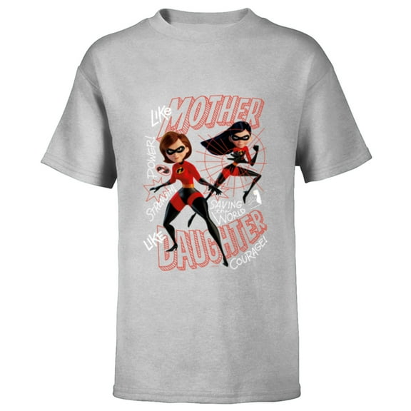 Disney and Pixar’s The Incredibles Like Mother Like Daughter - Short Sleeve T-Shirt for Kids - Customized-Athletic Heather