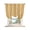 Mustard, Gold, Amber, variant on Yellow Beige Striped Tie Up Curtains for Small Windows,Adjustable Rod Pocket Valance 45 Inch Short, Farmhouse Stripes Modern Abstract Art Window Treatment Balloon Roman Blind Shade, 34" x 45"