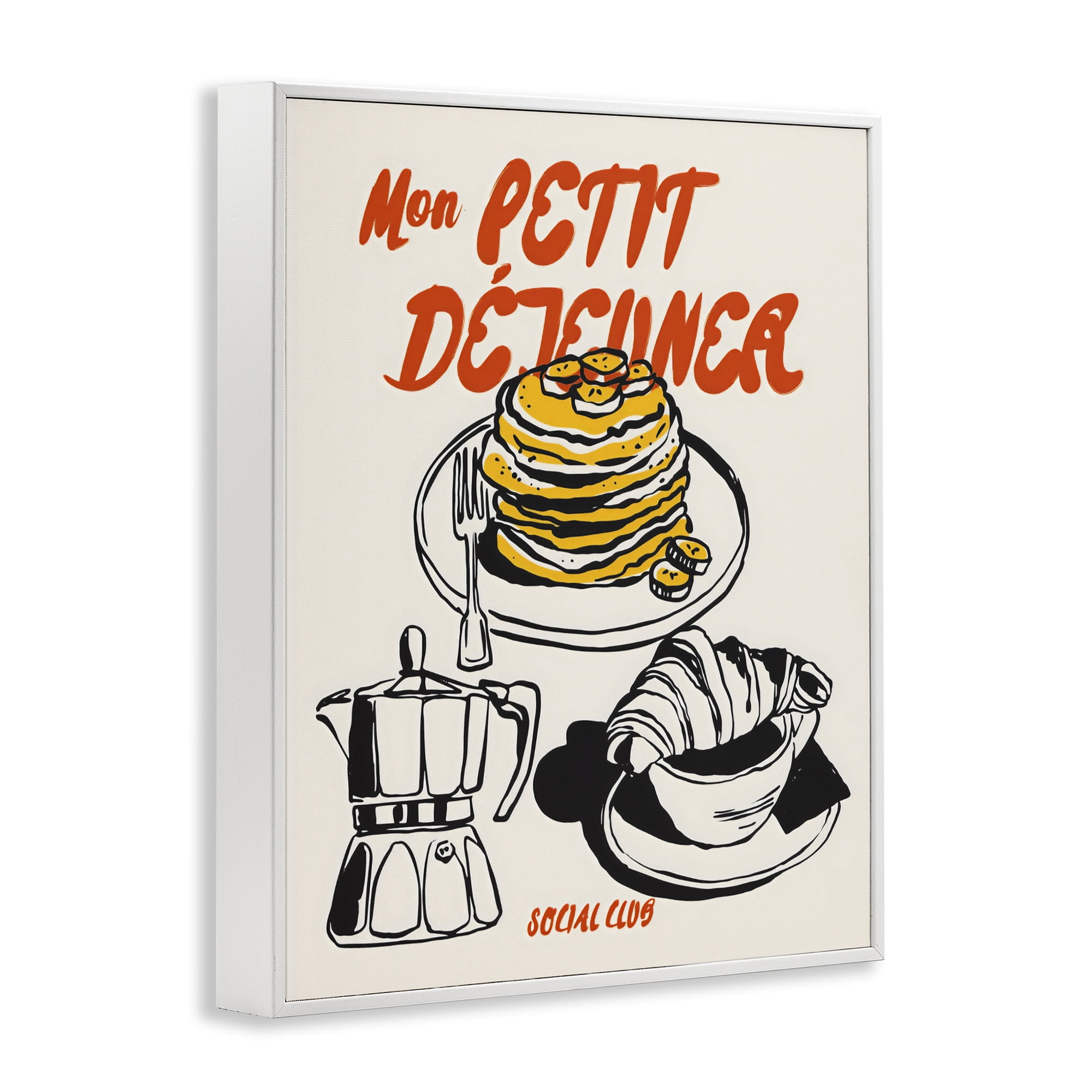 Stupell Industries My Breakfast Pancakes Spread White Framed Giclee Art, design by The Prints Vibe