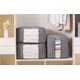 thumbnail image 2 of Organizador de bolsa de almacenamiento de ropa de gran capacidad con asa reforzada, tela gruesa para edredones, mantas, ropa de cama, plegable con cremallera resistente, ventana transparente, 1, 2 of 4