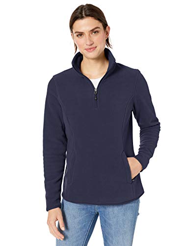 Essentials Women's Classic Fit Long-Sleeve Quarter-Zip Polar Fleece Pullover Jacket 