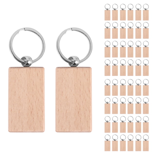 50 ID de Clave Grabado Rectangular Madera en Se Puede Grabar