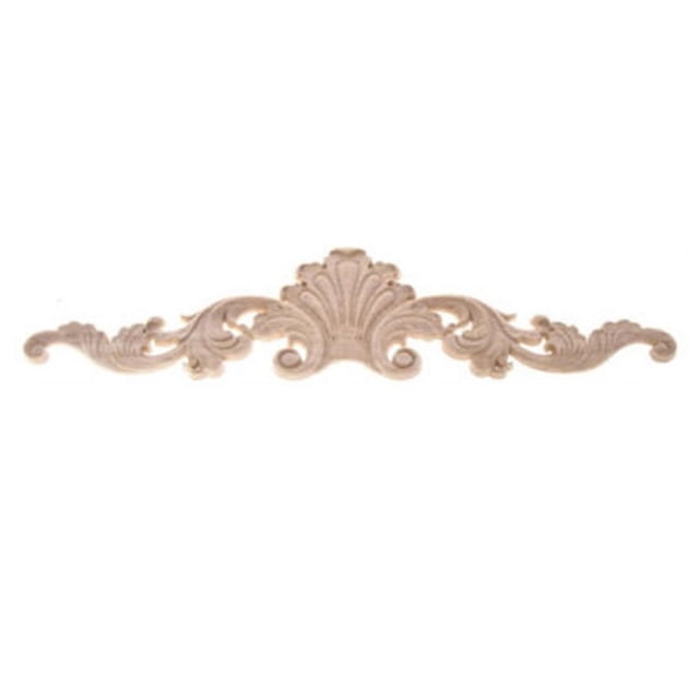 Bgsha New Wood Carved Flower Onlay Unpainted Applique Frame Furniture Craft Decor