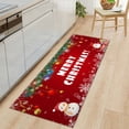 thumbnail image 2 of Christmas Snowman Rug Non-Slip Rubber Backing Carpet Merry Christmas Mat Flannel Xmas Mat, 2 of 7