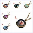 thumbnail image 4 of Glow In The Dark Galaxy System Double Sided Glass Dome Planet Necklace Pendant, 4 of 4