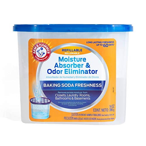 Arm & Hammer Sans Parfum, Absorbeur d'Humidité Rechargeable et Éliminateur d'Odeurs, Contenant de 14 oz