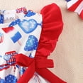 thumbnail image 6 of TOWED22 Newborn Baby Girl Romper Summer Sleeveless Checkered Smocked Cute Print Clothes Outfit Jumpsuit with Bow Headband Blue,12-18 M, 6 of 7