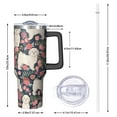 thumbnail image 2 of OBREWU Shih Tzu Dog and Flower Floral Tumbler with Handle and Lid,Shih Tzu Dog and Flower Floral 40oz Double Wall Vacuum Insulated Tumbler,Cups Gift for Women and Men, 2 of 7