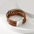 thumbnail image 7 of YYKihy Girl Leather Cuff Bracelet Set Multilayer Wrap Bracelet Star Bracelet Clasp Bracelet For Women, 7 of 7