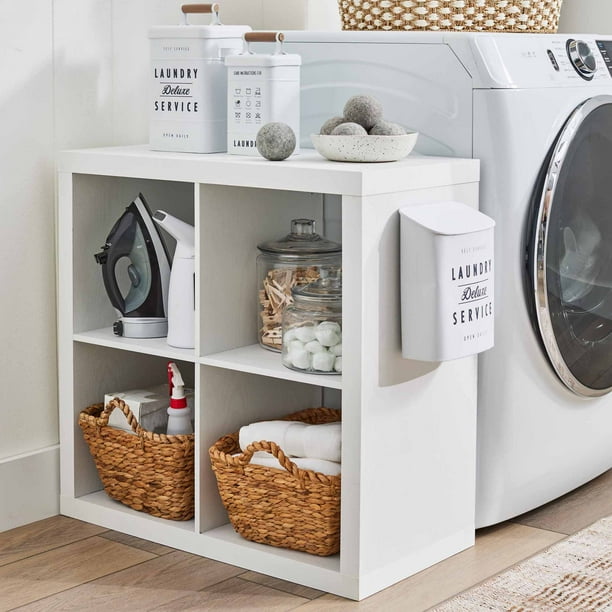 Better Homes & Gardens 4 Cube Storage Organizer, White Texture