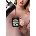 thumbnail image 2 of Humans Aren't Real - Alien Sarcasm Quote, Black 15oz Ceramic Mug, 2 of 5