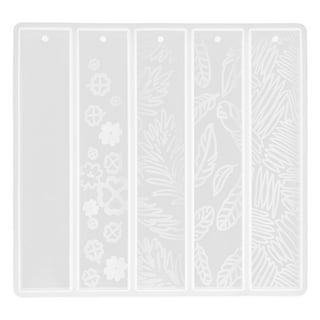 Zittop 2 Pcs/Set Rectangle Silicone Bookmark Mold Bookmark Mold Making Epoxy Resin Jewelry DIY Craft Silicone Transparent Molds