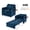 Blue, variant on Adult Sleeper Chair Bed, 3-in-1 Convertible Sofa Chair Bed Pull-out Sofa Bed, Convenient Folding Tray Table with USB and Type-C Charging Ports for Living Room,LIGHT-GREY,Leather