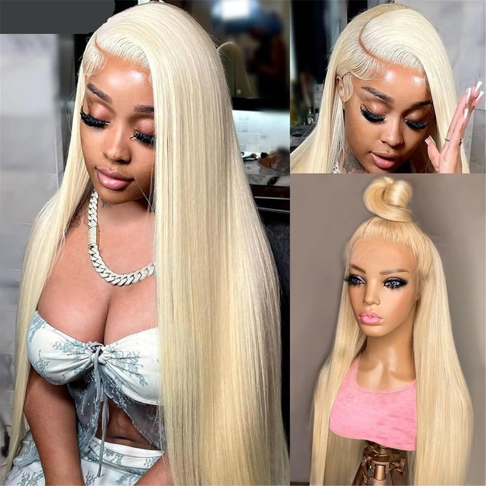 Lace Front Wig Human Hair 4x4 HD Transparent Straight Pre Plucked for Women,250 Density