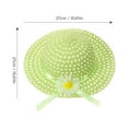 thumbnail image 3 of KAKOWELY 1 juego de sombrero de paja para niñas pequeñas, sombrero de verano, sombrilla, bolso de mano, sombrero de playa de paja, lindo bolso de mano, 3 of 5